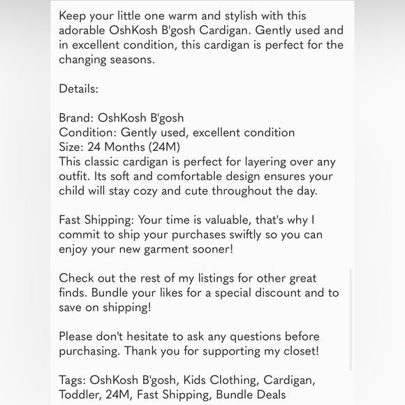 Kids pair of cat and jack shorts and Oshkosh mini pullover - Picture 5 of 7